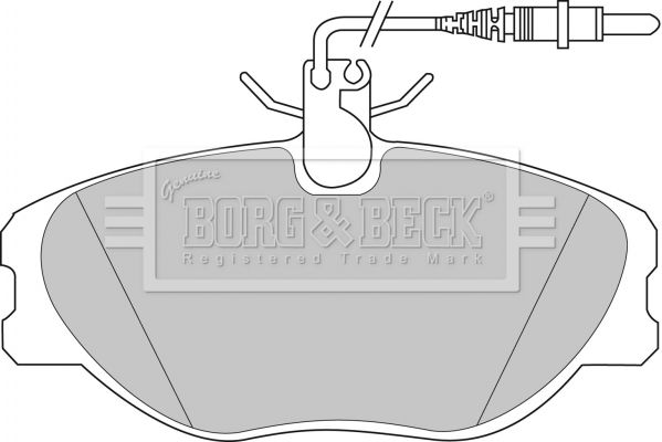 BORG & BECK stabdžių trinkelių rinkinys, diskinis stabdys BBP1438